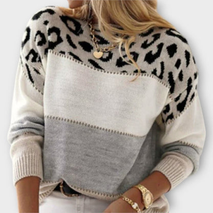 Marisette™ | Casual Leopard Print Sweater