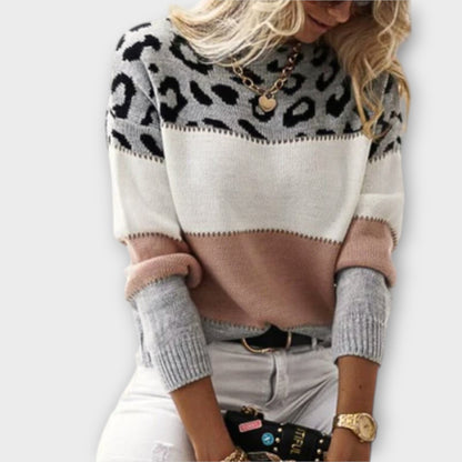 Marisette™ | Casual Leopard Print Sweater