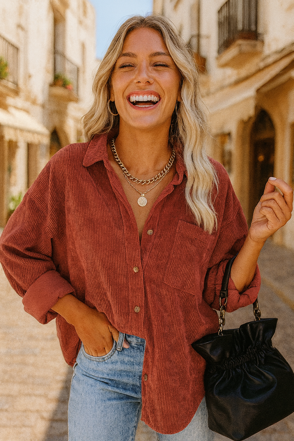 Maria |  Oversized Autumn Blouse