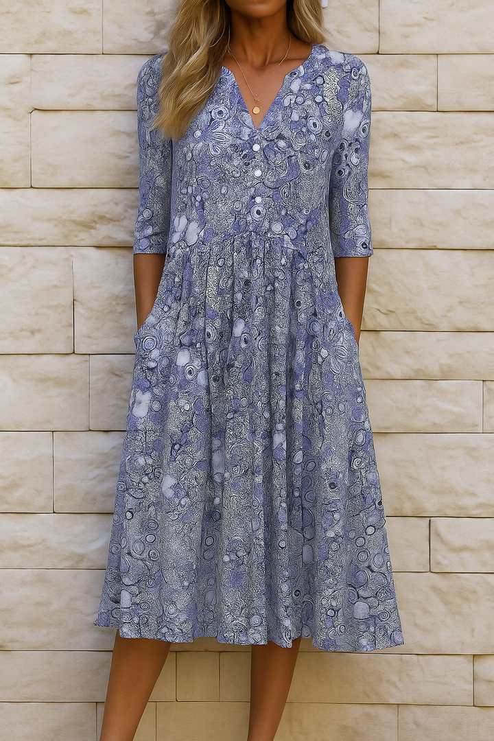 Miranda™ | Elegant V-Neck Dress