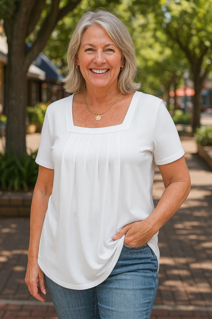 Colleen | Pleated Comfort Top