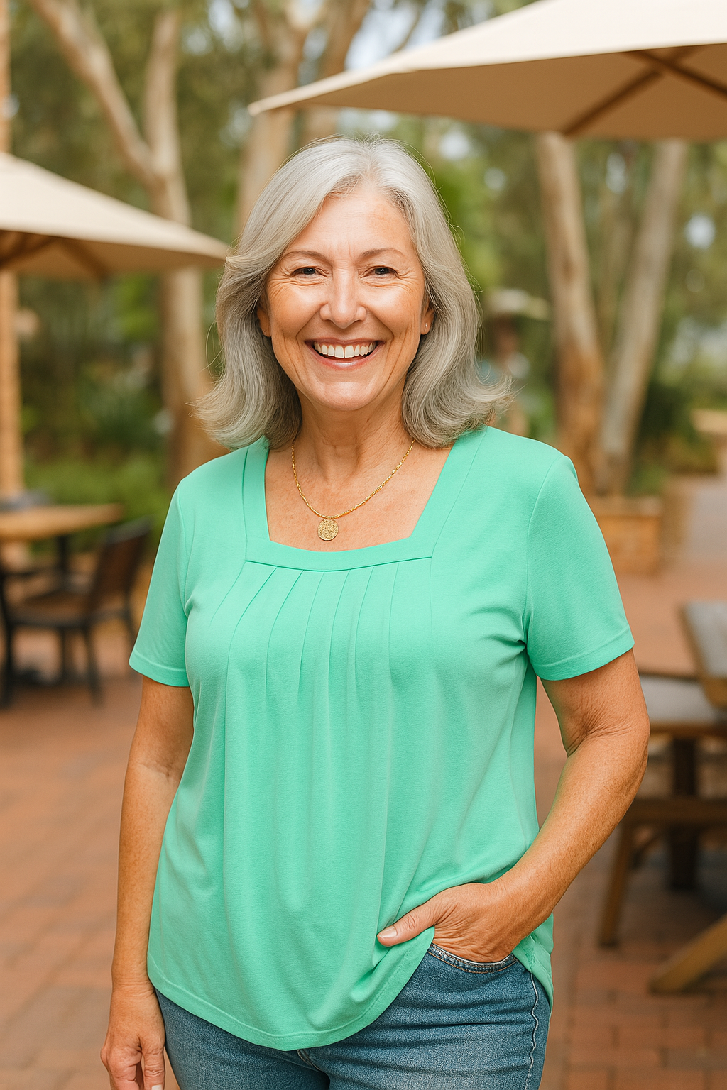 Colleen | Pleated Comfort Top