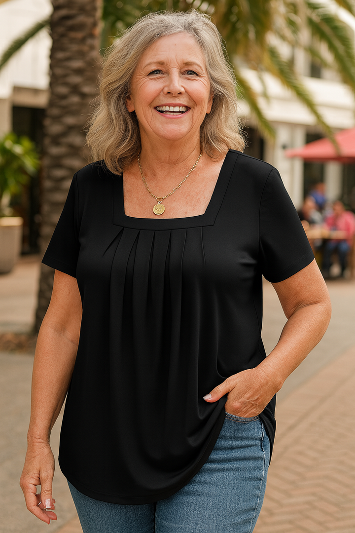 Colleen | Pleated Comfort Top