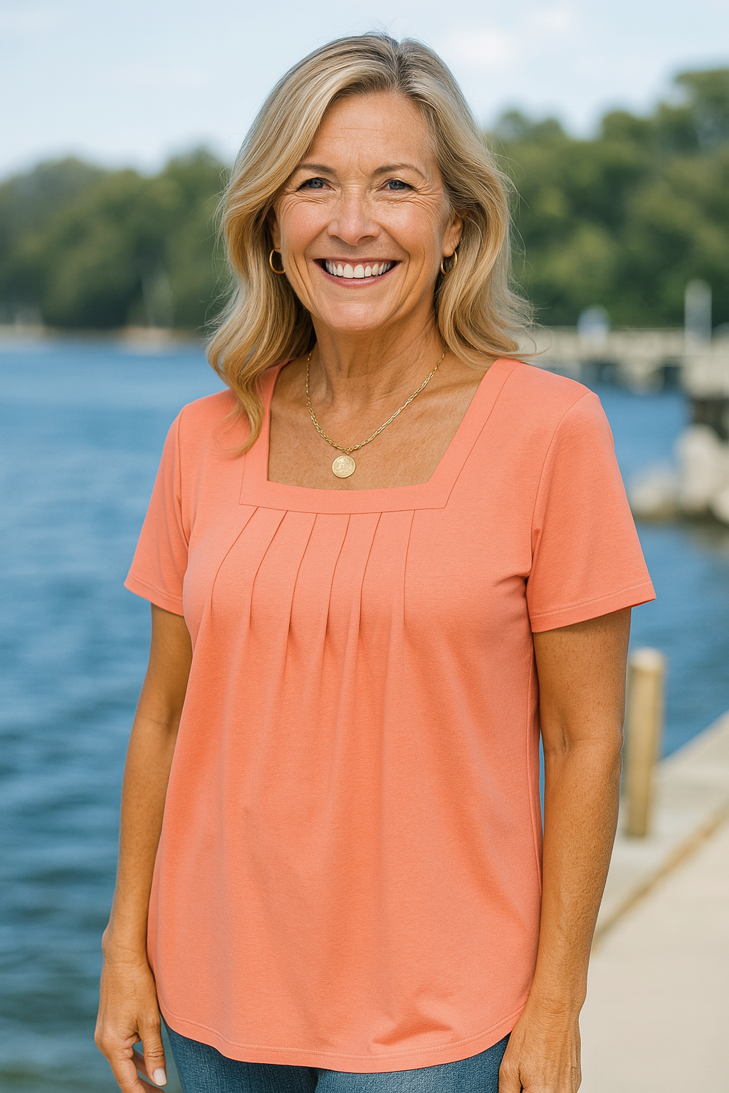 Colleen | Pleated Comfort Top