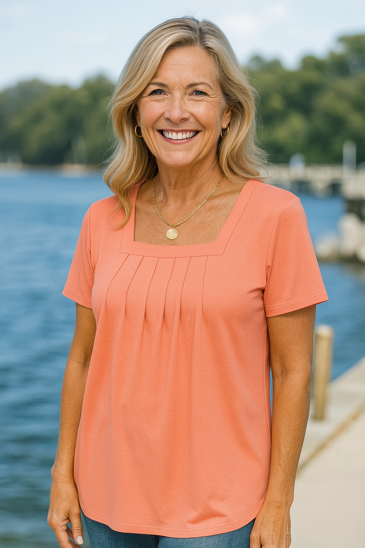 Colleen | Pleated Comfort Top