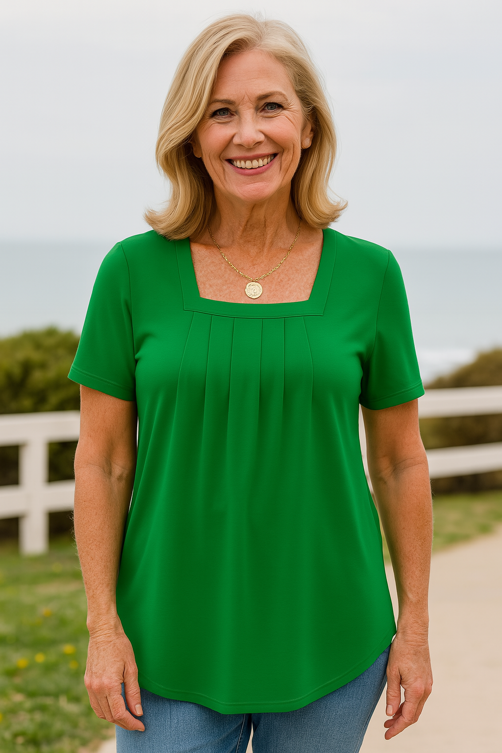 Colleen | Pleated Comfort Top