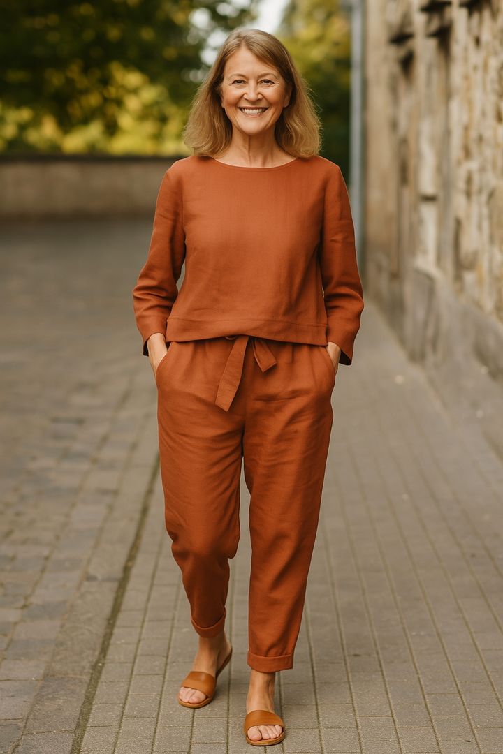 Valentina – Cozy 2 pieces Set with tummy covering blouse