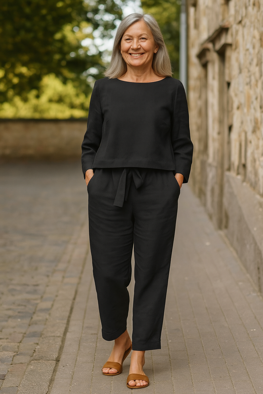 Valentina – Cozy 2 pieces Set with tummy covering blouse