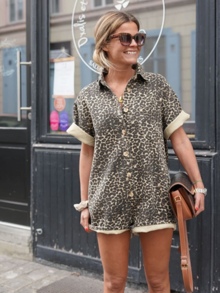 Nonette™ | Leopard print jumpsuit