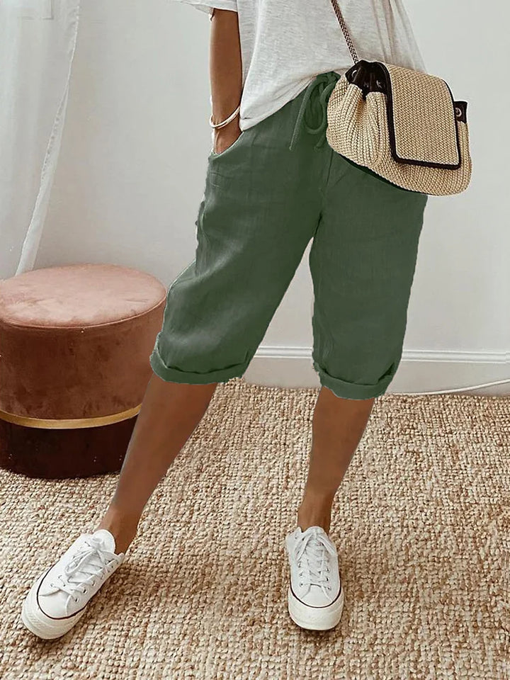 Lya™ – LIGHT COTTON-LINEN SHORTS