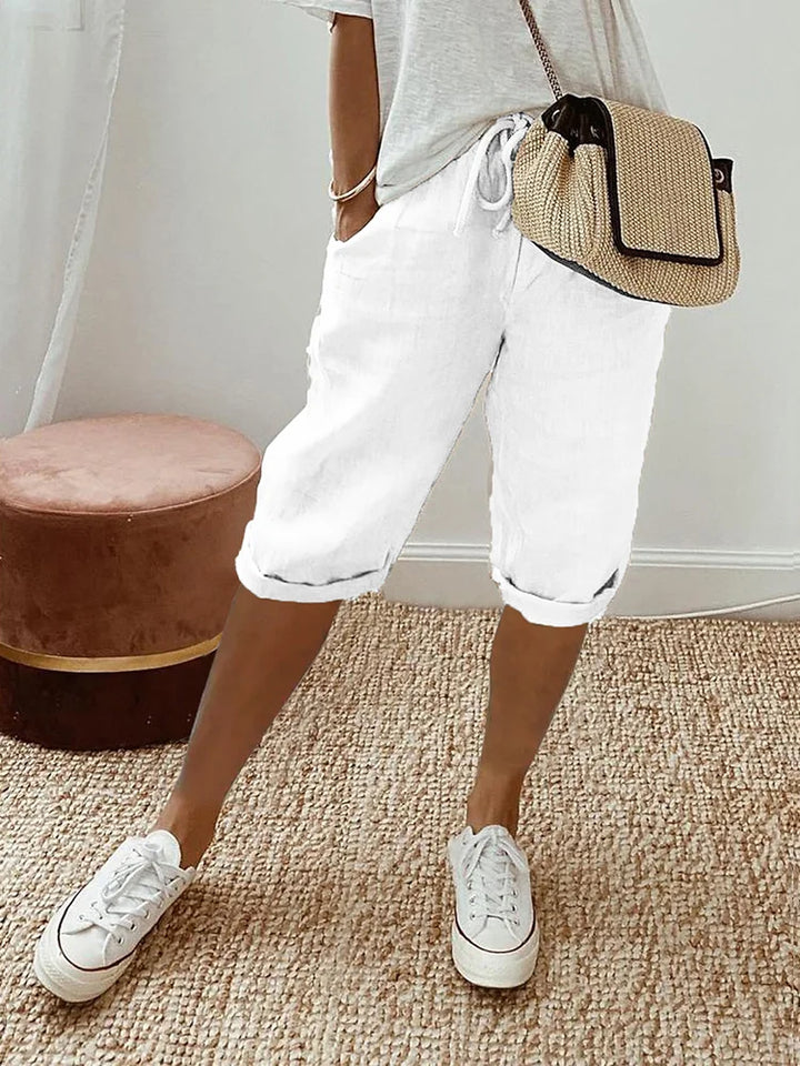 Lya™ – LIGHT COTTON-LINEN SHORTS