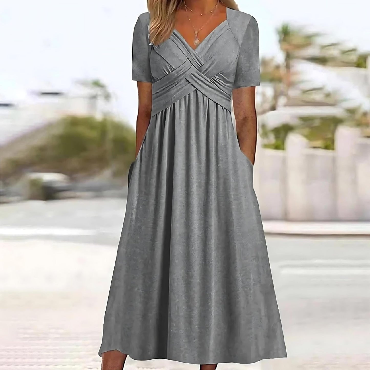 Liesl – Elegant Wrap Dress with A-Line Silhouette