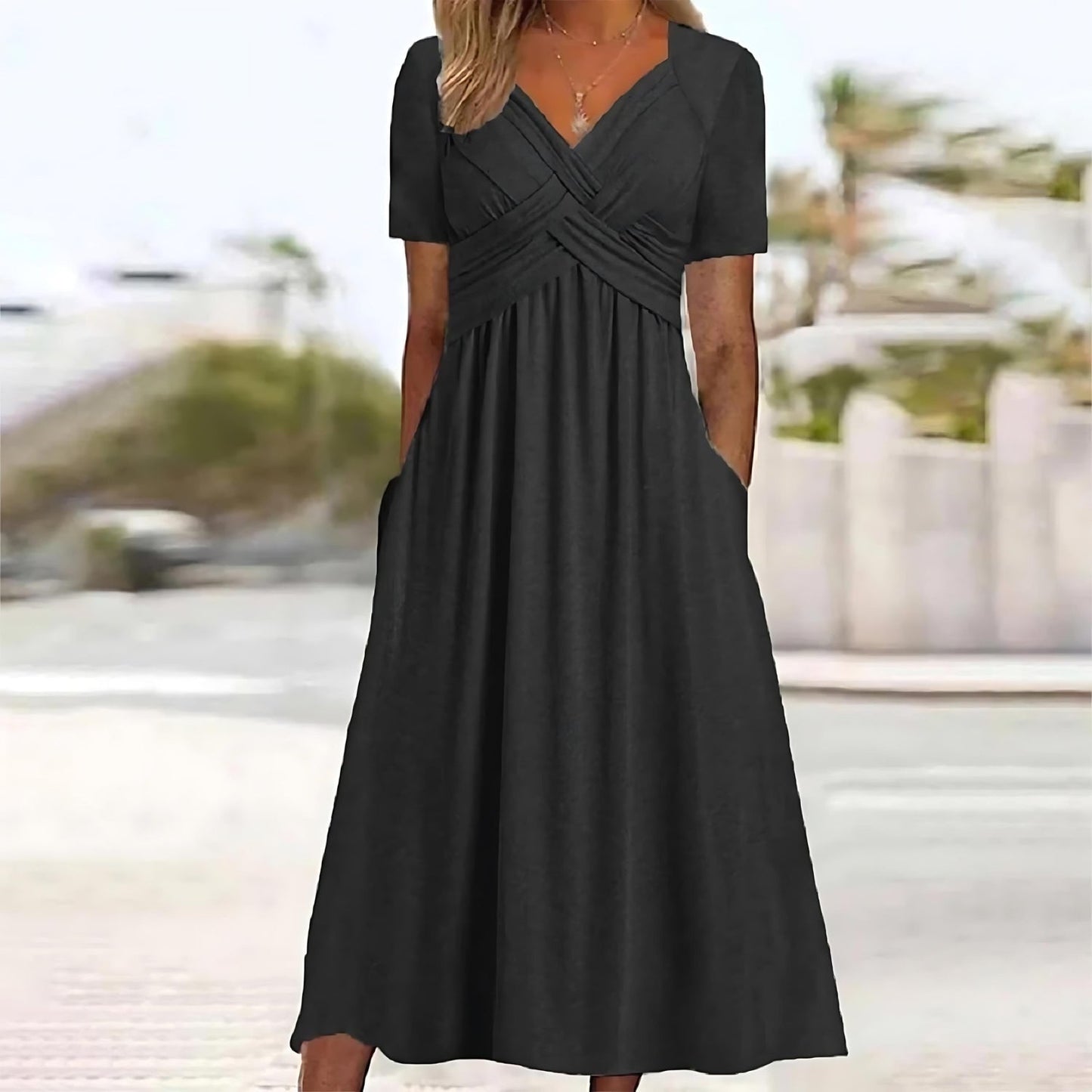 Liesl – Elegant Wrap Dress with A-Line Silhouette