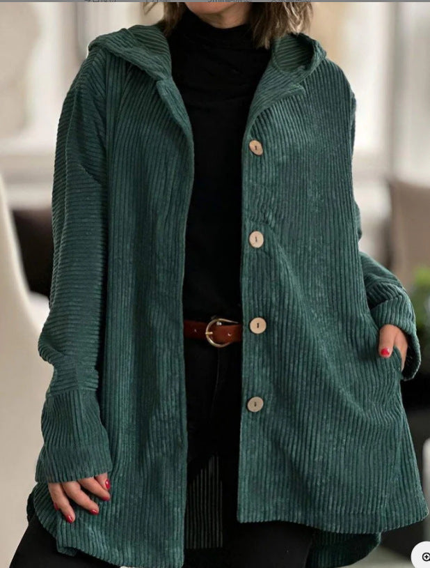Laurel - Cozy Rib Hooded Coat