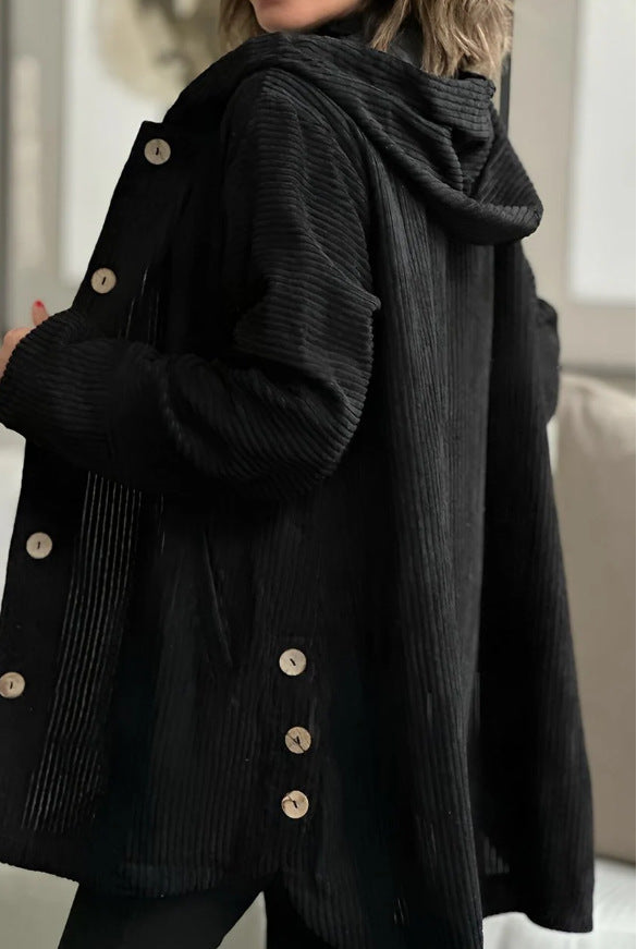 Laurel - Cozy Rib Hooded Coat