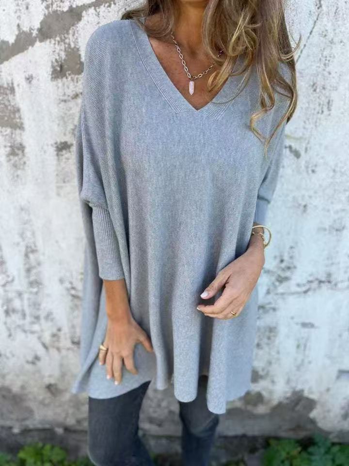 Leona™ | Relaxed V-Neck Knit Tunic