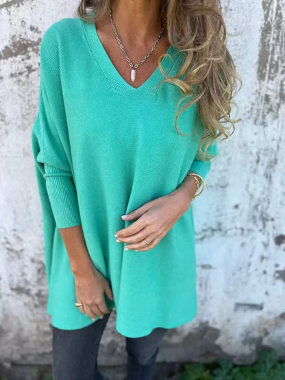 Leona™ | Relaxed V-Neck Knit Tunic