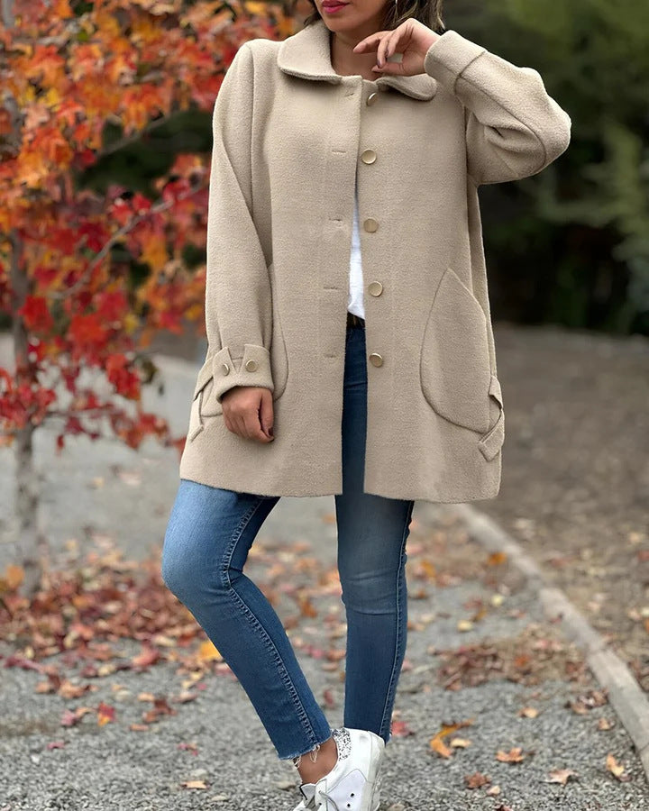 Corinne | Classic Button-Down Oversized Coat