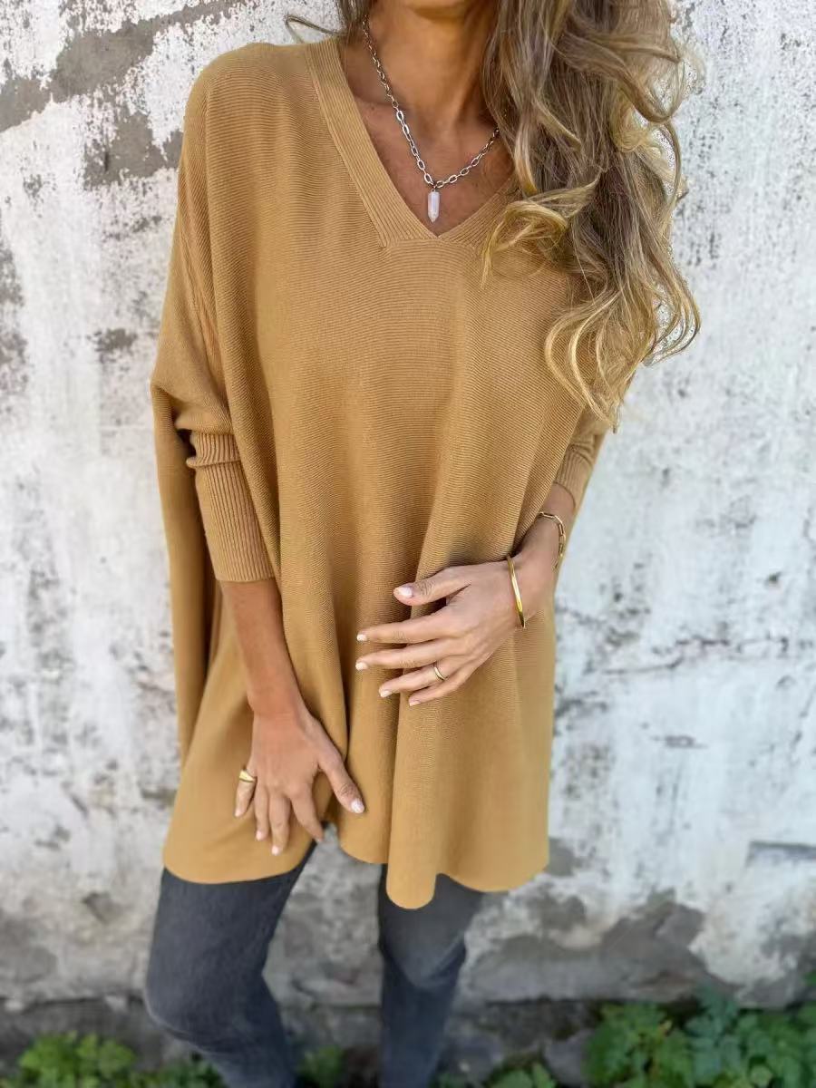 Leona™ | Relaxed V-Neck Knit Tunic