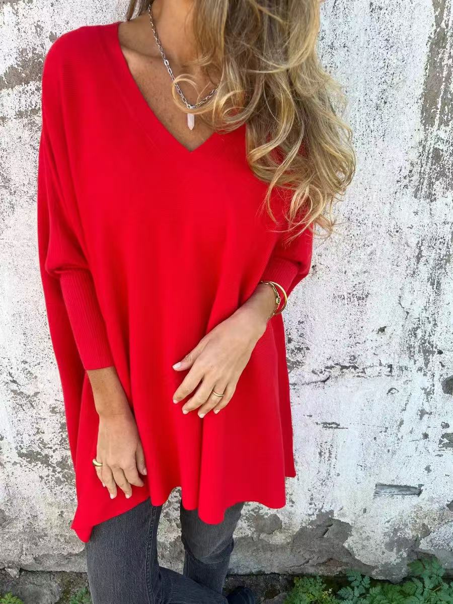 Leona™ | Relaxed V-Neck Knit Tunic