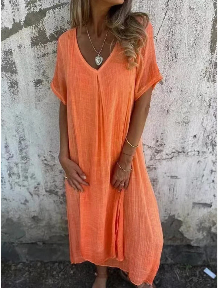 Ria™ | Comfortable dress with V-neck