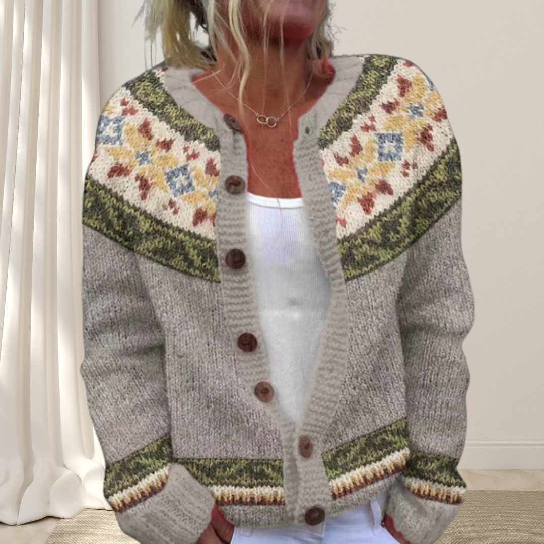 Virelle™ - Loose-knit Chic Cardigan with Pattern