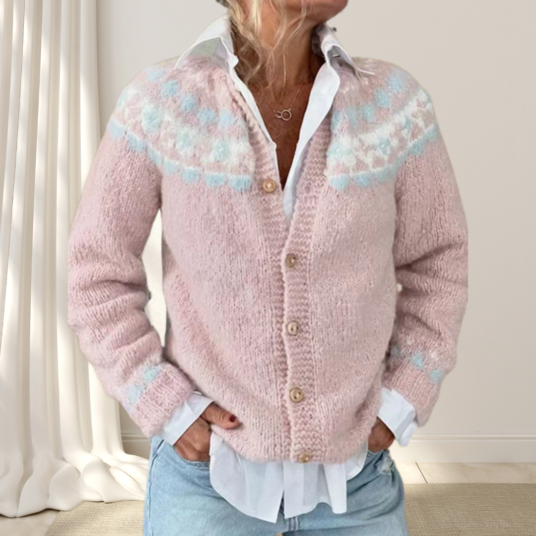 Virelle™ - Loose-knit Chic Cardigan with Pattern