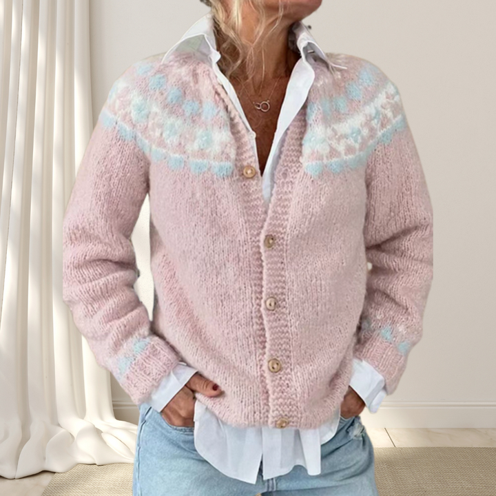 Virelle™ - Loose-knit Chic Cardigan with Pattern