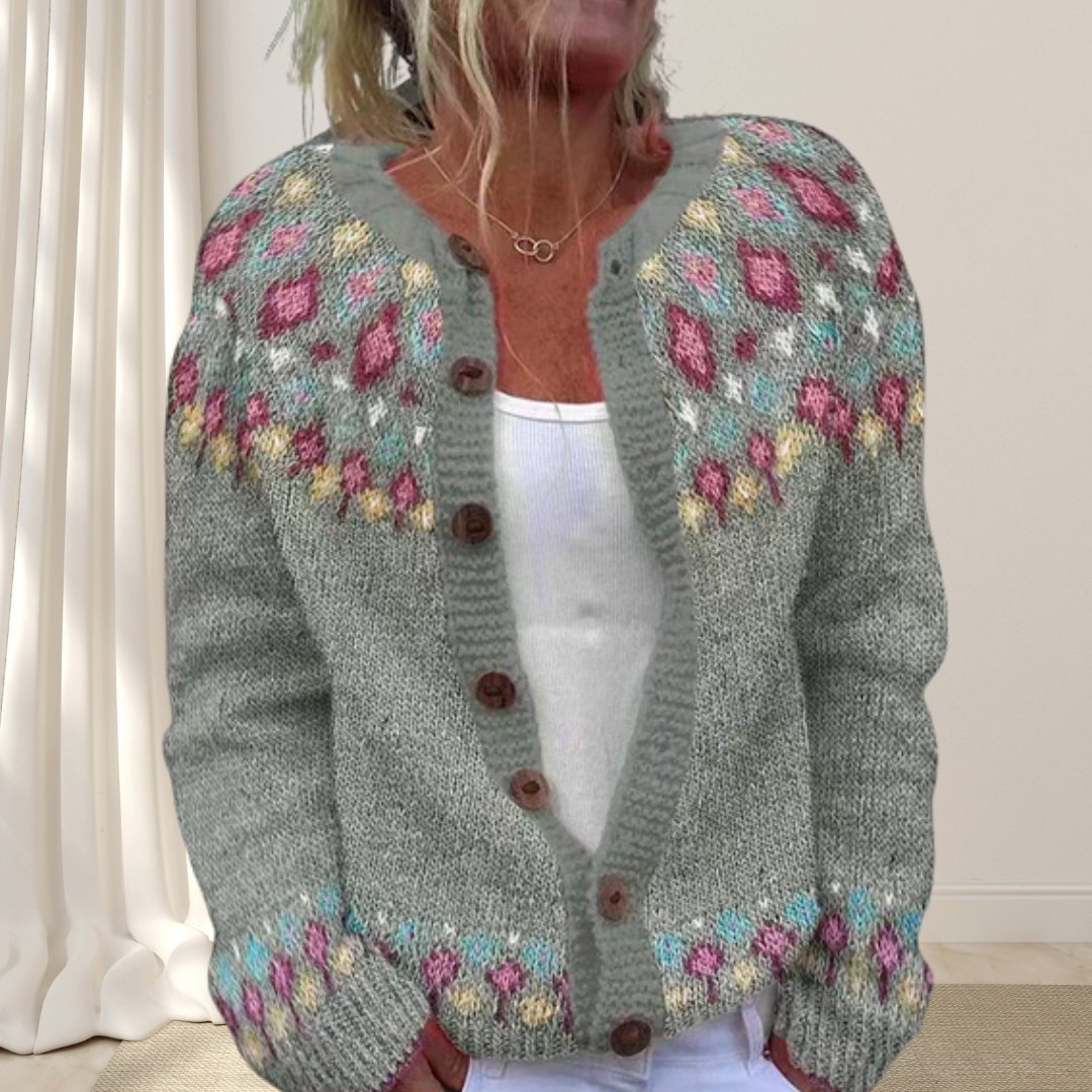 Virelle™ - Loose-knit Chic Cardigan with Pattern