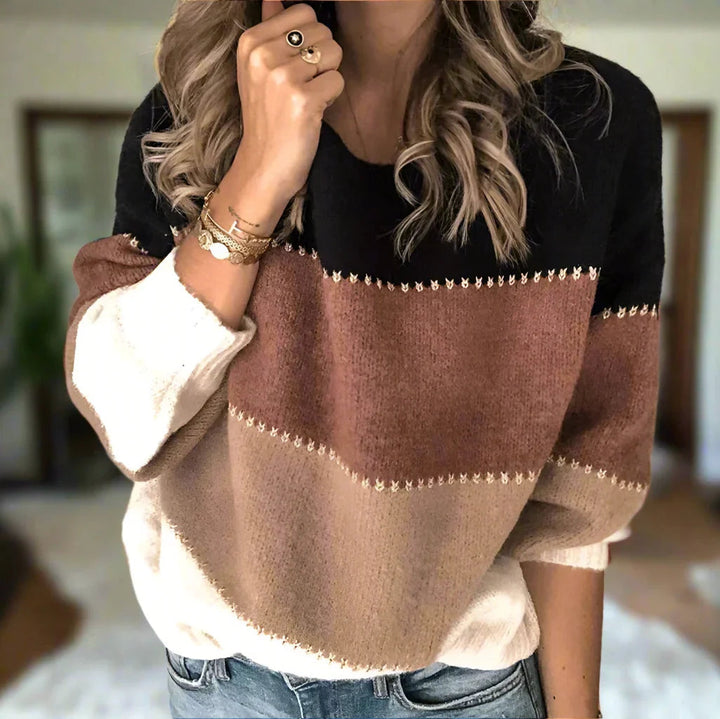 Callista - Modern Colour-Block Jumper