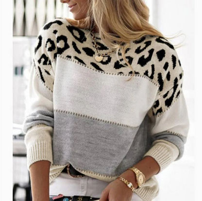 Marisette™ | Casual Leopard Print Sweater