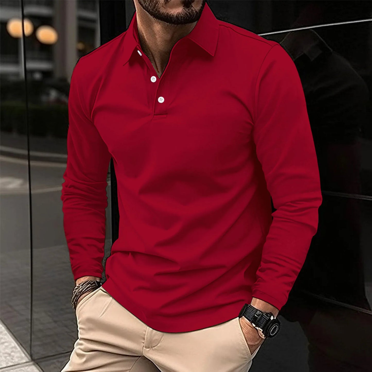 Ysmar – Long-sleeve polo shirt