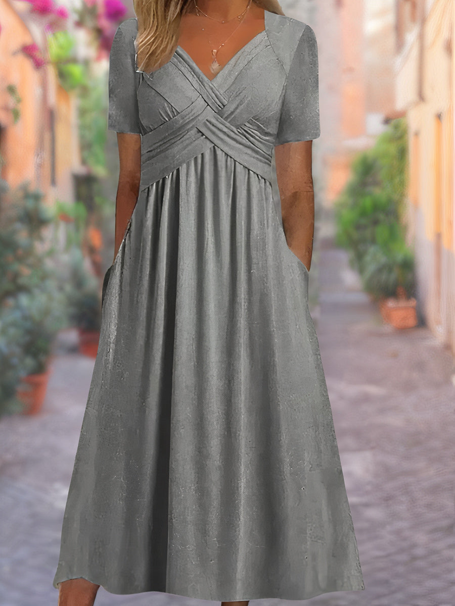 Sunniva – Wrap-style midi dress