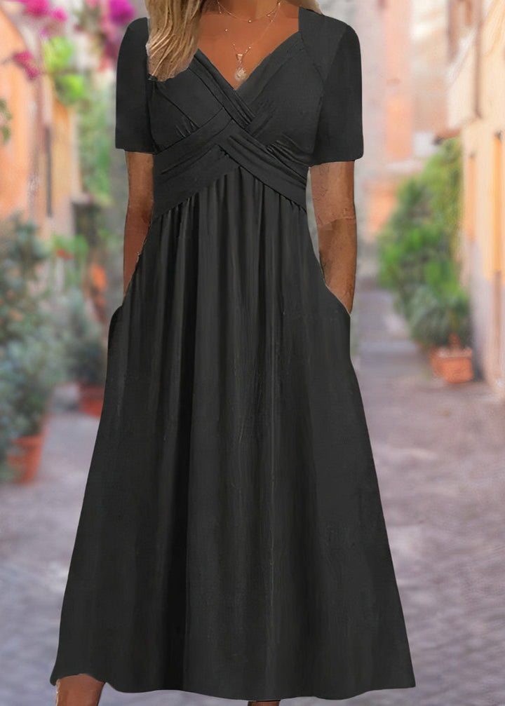 Sunniva – Wrap-style midi dress