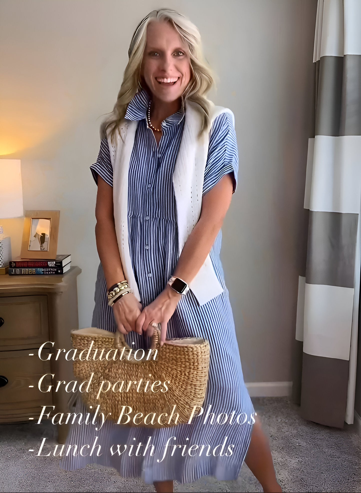 Florine™ | Flattering Striped Shirtdress