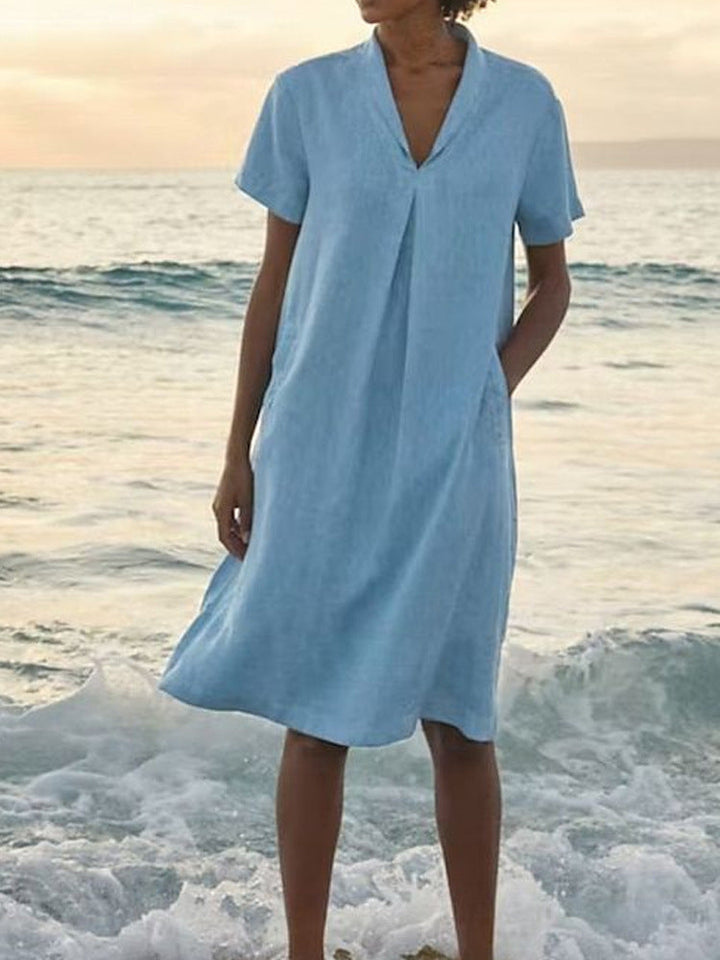 Bella™ – Dress with V-Neckline and Pockets
