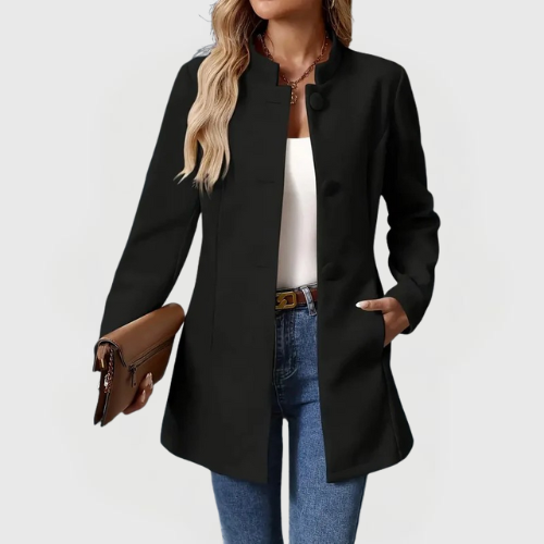 Clara | Timeless Button Detail Coat