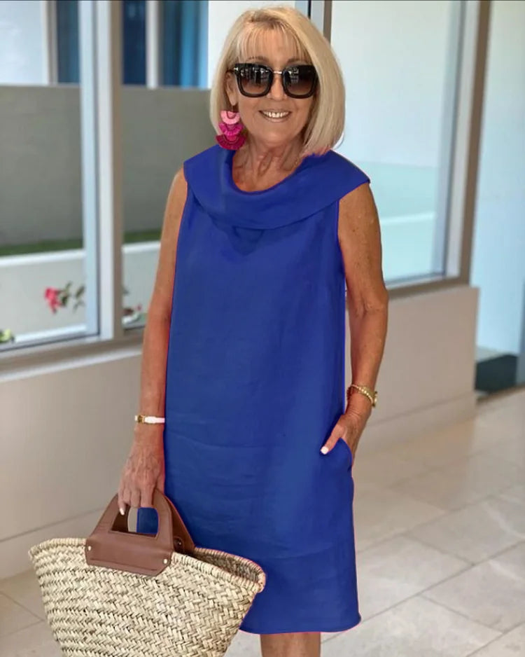 Perla – dress with round neckline