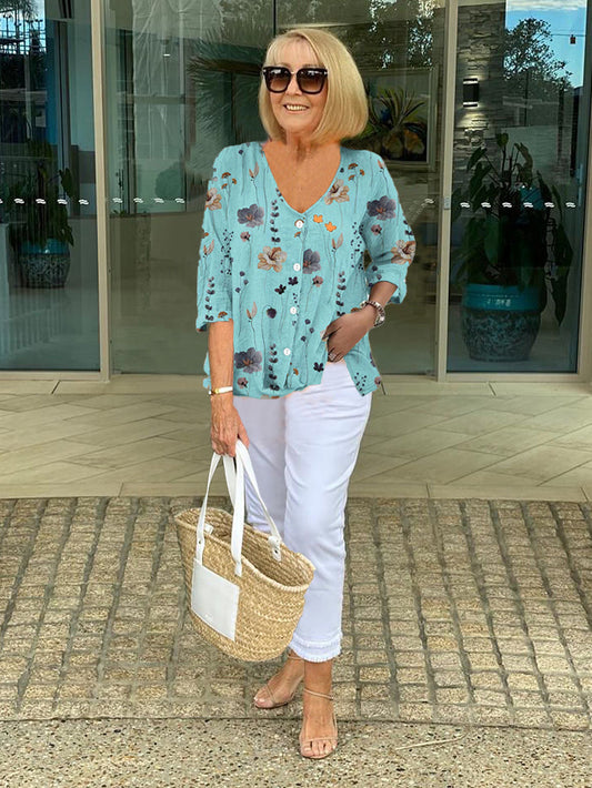 Eden | Elegant Blouse with Flowers