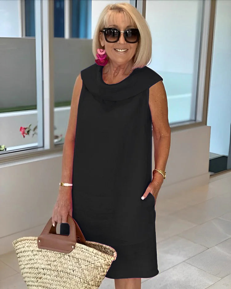 Perla – dress with round neckline