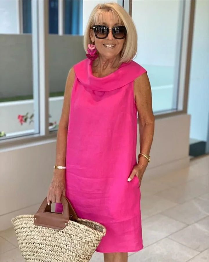 Perla – dress with round neckline
