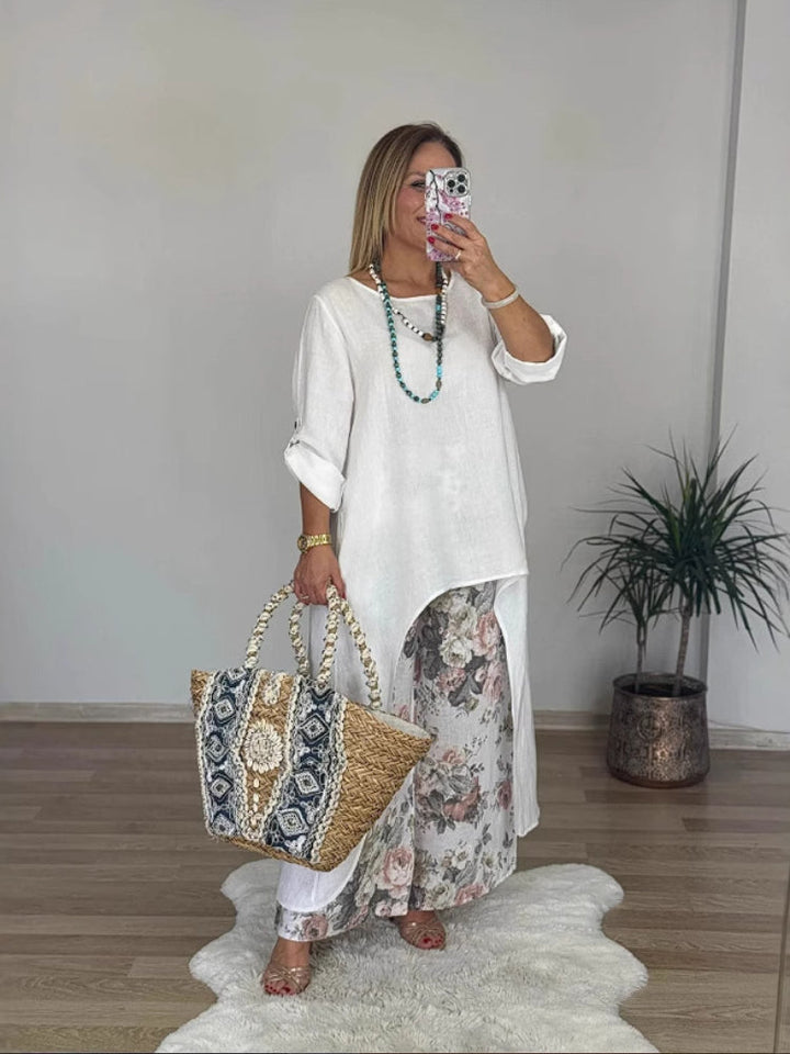 Chara™ | Long-sleeved Top And Printed Pants