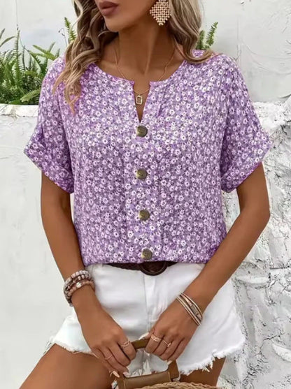 Jelena - Elegant Summer Floral Top