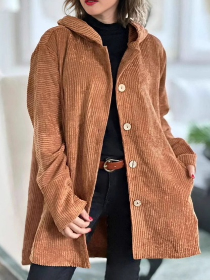 Laurel - Cozy Rib Hooded Coat