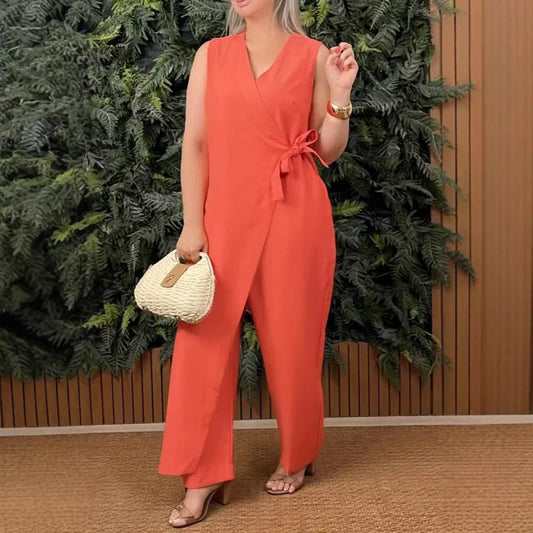 Inès | Elegant V-neck Jumpsuit
